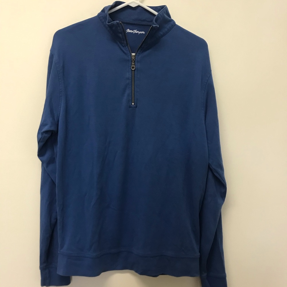 Norm Thompson 1/4 zip 100% Cotton Pullover Top